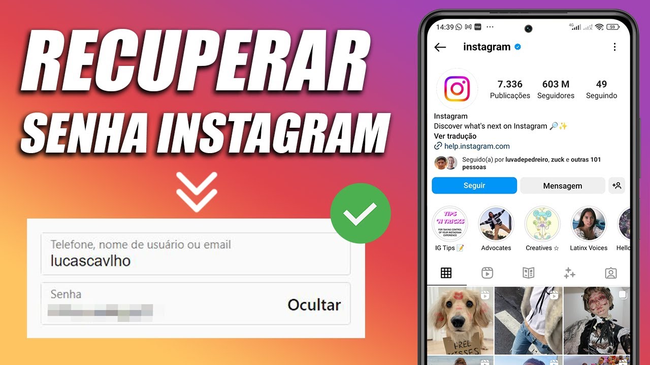 COMO RECUPERAR SENHA ESQUECIDA DO INSTAGRAM
