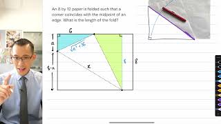 Mystery Theorem (6 of 7: Folding paper - similar triangles)