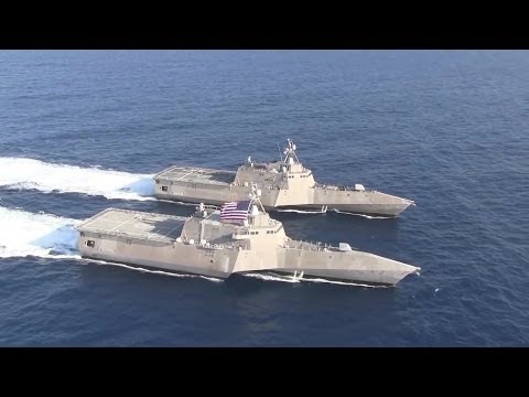 US Navy - Littoral Combat Ships (LCSs) Sailing In Formation [1080p]