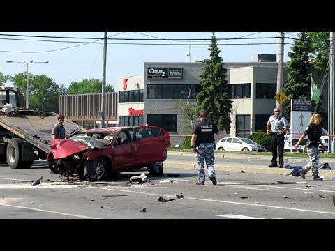 Motor Vehicle Accident & Rollover in Pointe-Claire - SPVM, Pointe-Claire Public Security