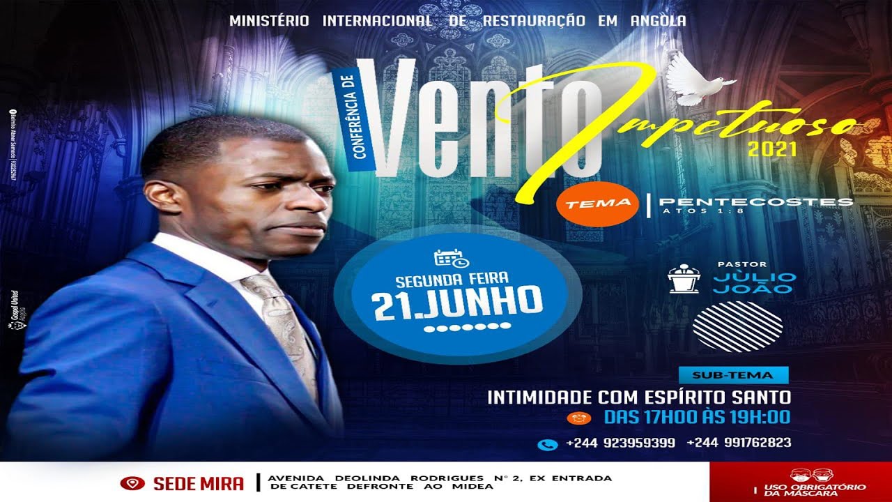 Intimidade com Espírito Santo /Conferência de Ventos Impetuosos 2021/Pregador Pastor Júlio João