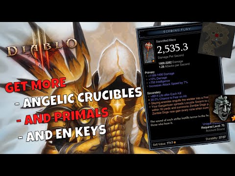 How to GET MORE Angelic Crucibles, PRIMALS & Echoing Nightmare Keys- Diablo 3 Season 27 Patch 2.7.4