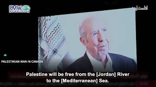 Palestinian in Canada saying from river to sea
