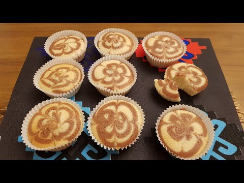 Vanilla Cupcakes l Chocolate Vanilla Cupcakes l Soft And Moist Cupcakes l Marble Cupcakes Recipe