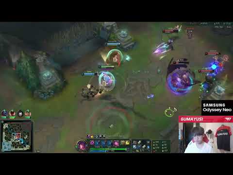 Gumayusi dodges everything and gets a triple kill in a 4v5 fight (ft. TFBlade) | Stream Highlights