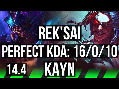 REK'SAI vs KAYN (JNG) | 16/0/10, Legendary, Rank 6 Rek'Sai | TR Challenger | 14.4