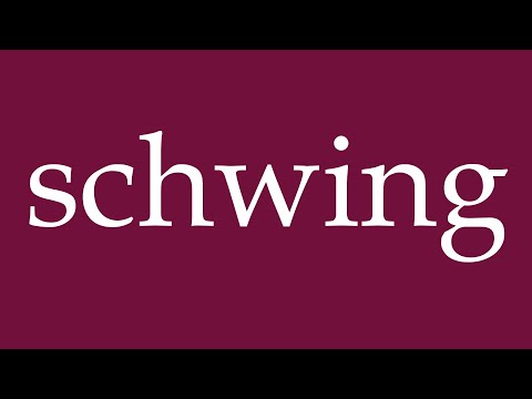 How to Pronounce ''schwing'' (swing) Correctly in German