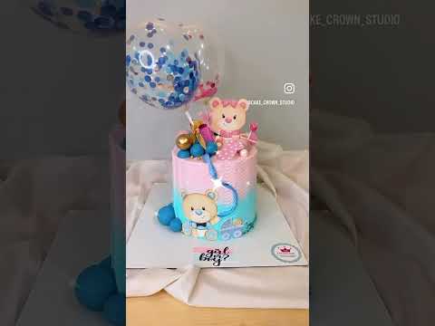 Baby Shower Cake 👶 at Cake Crown Studio by Manvi. Contact us 9810545258.