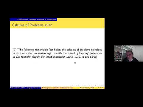 Andrei Rodin --- Kolmogorov's Calculus of Problems and Homotopy Type Theory.