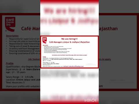 Café Coffee Day Contratação #job #jobs #berojgarjunta