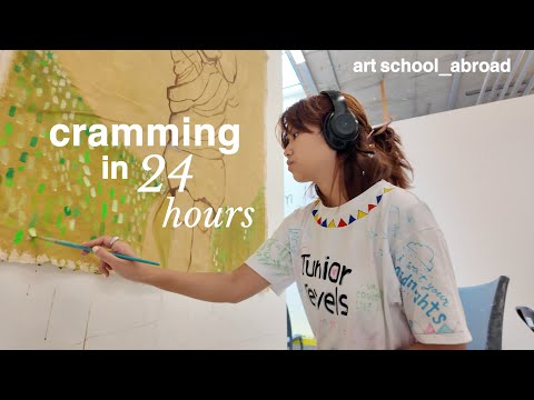 FINALS WEEK IN ART SCHOOL 🌱😴 london exhibit + studio vlog