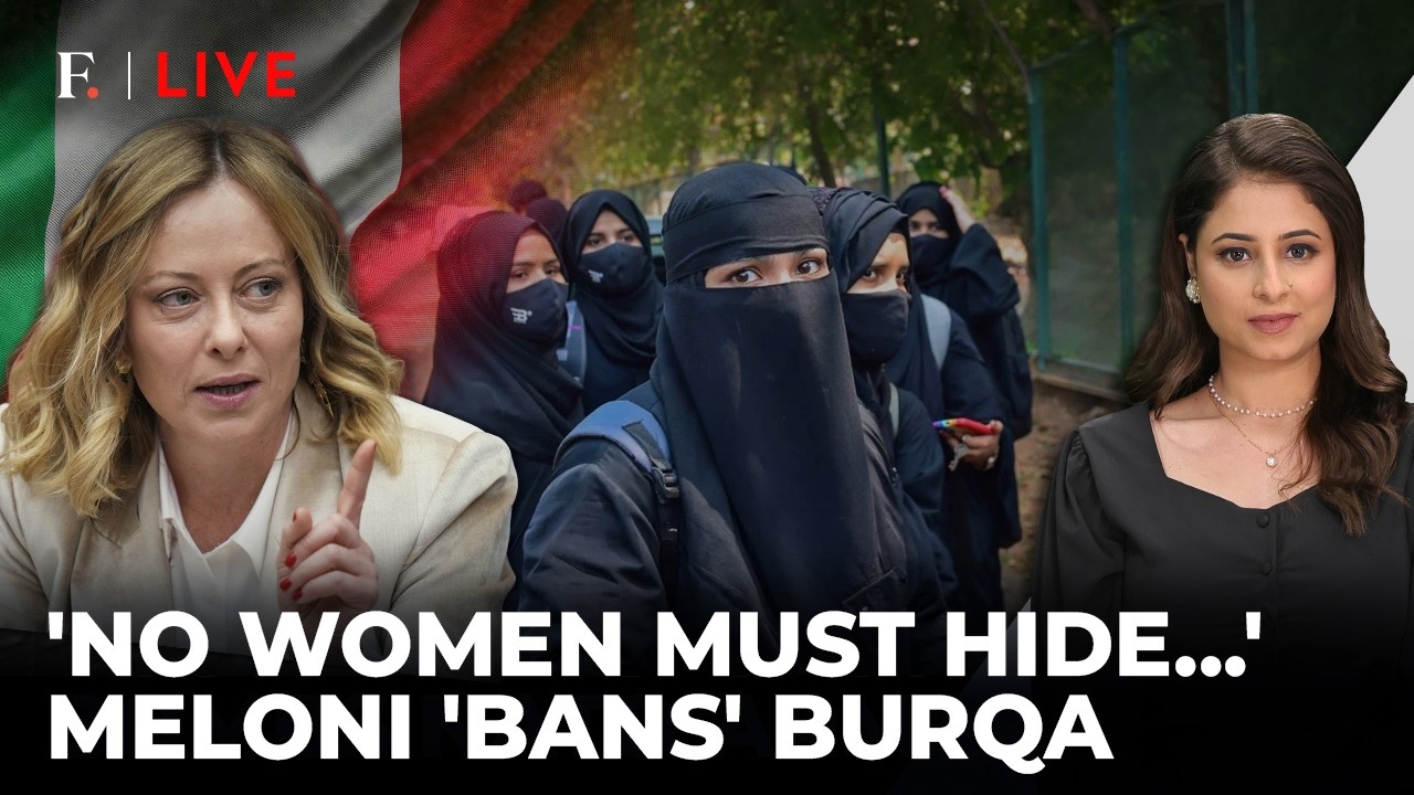 'Faces Must Be Uncovered': Meloni's Big Crackdown On Burqa, Niqab In Italian Schools| Firstpost Live