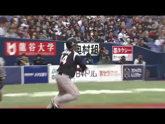 【2回表】マリーンズ・井上 同点タイムリー!! 2016/4/1 Bs-M