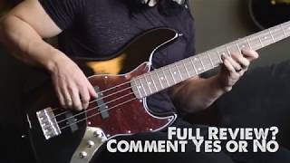 Video thumbnail for Quick Test - $76 Bass (Ammoon Fender Jazz Bass Style) from Ebay by Guitar MAX