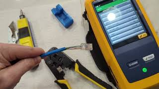 Cat6 Testing Poor Workmanship - Untwisted Wires and Kinks with Fluke DSX 8000 Versiv 2