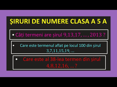 SIRURI DE NUMERE CLASA 5 4 MATEMATICA CATI TERMENI ARE UN SIR SUMA LUI GAUSS EXERCITII POZITIA LOCUL