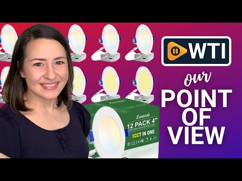 12 Pack 4 Inch 5CCT Ultra-Thin LED Recessed Ceiling Light with Junction Box - WTI product video review