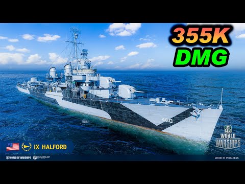 Cruiser Salem: Beautiful team play in random battle - World of Warships