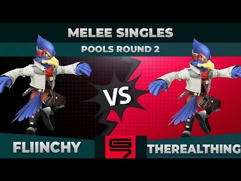 FLiiNcHy vs TheRealThing - Melee Singles: Pools R2 Losers Quarterfinal - Genesis 7 | Falco vs Falco