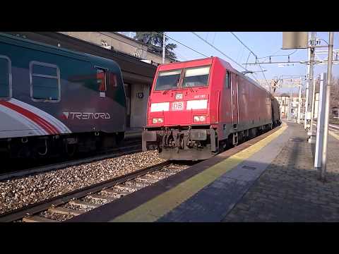 E483 107 DB+merci, E464 293+6 piano ribassato Trenord - Monza - 18/12/2018