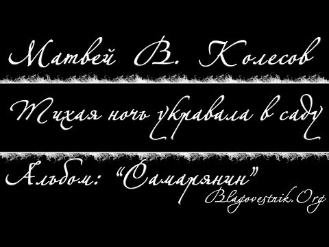 Караоке плюс. 10. Тихая ночь укрывала в саду. (Матвей В. Колесов)