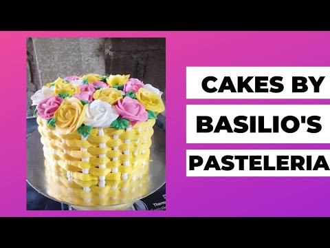 How I make Flower Basket Cake|by Basilio's Pasteleria #flowerbasketcake #cakesdesigns #caketutorial