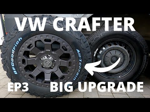 VW Crafter Camper Van New Wheels, Black Rhino Warlord with BF Goodrich K02 Tyres.