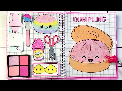 🌸paper diy🌸 DUMPLING Squishy CARE 🥟 Tutorial + asmr 만두처럼 말랑말랑한 종이놀이