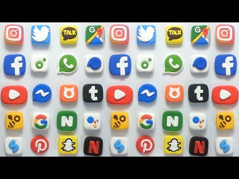 Apps logo clay art - YouTube, Facebook, Naver, Netfilx, Melon, Google, Twitter, Tumblr, Instagram