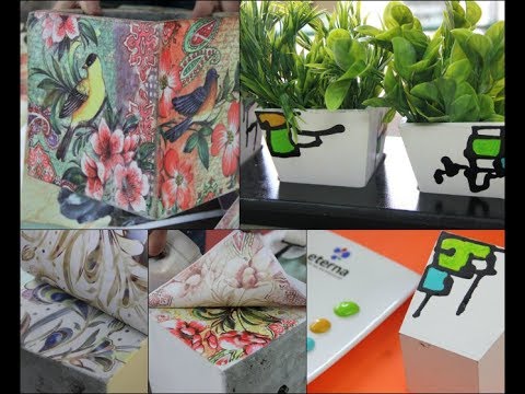 ManosalaObraTv Programa 43 - Sublimacion sobre Cemento - Tecnica Dripping - Maceteros de Fibrofacil