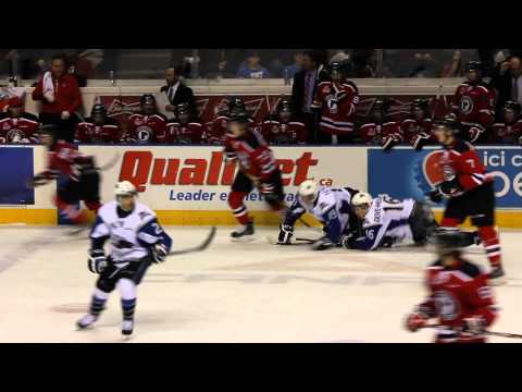 Julien Tessier des Sea Dogs de St John en action