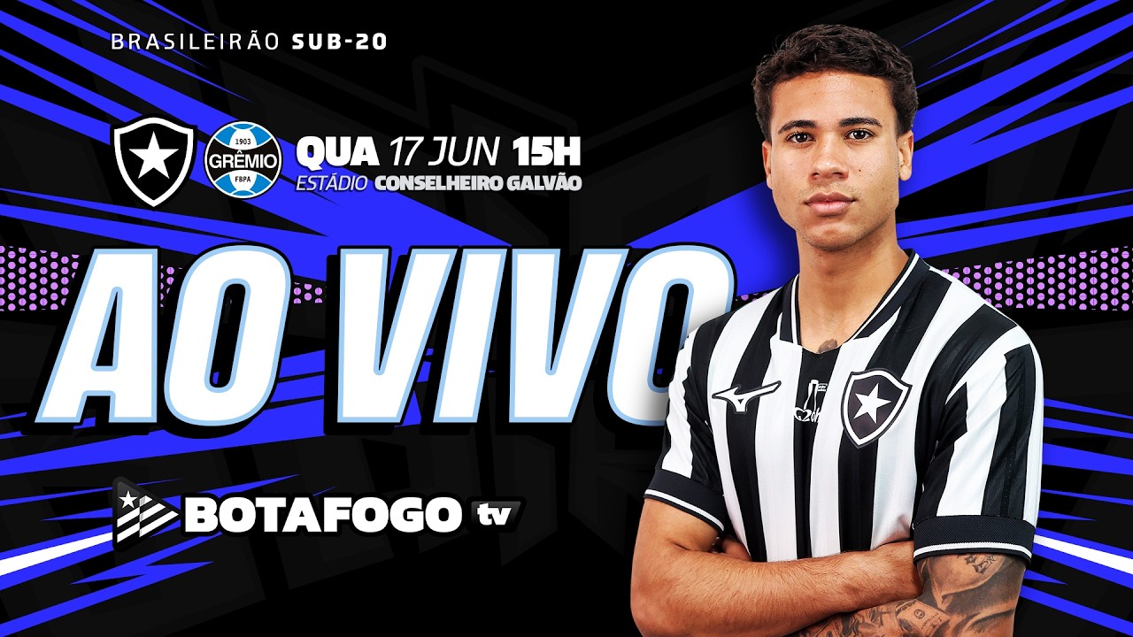 Assista AO VIVO: Botafogo recebe o Grêmio pelo Campeonato Brasileiro Sub-20