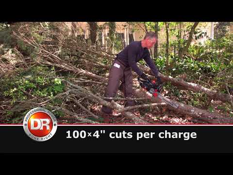 DR Power Equipment Pulse 62V Chainsaw with Battery and Charger in Saint Helens, Oregon - Video 1