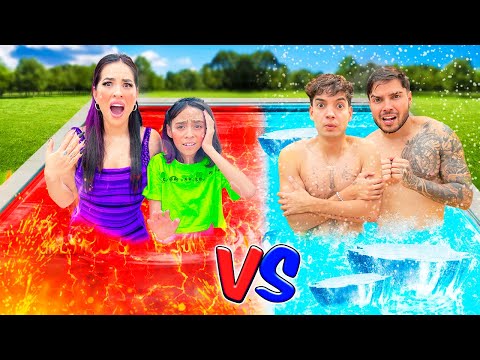 24 HOURS IN A COLD vs. HOT POOL WITH YOLO ADVENTURES 😰🧊🔥 | Karla Bustillos