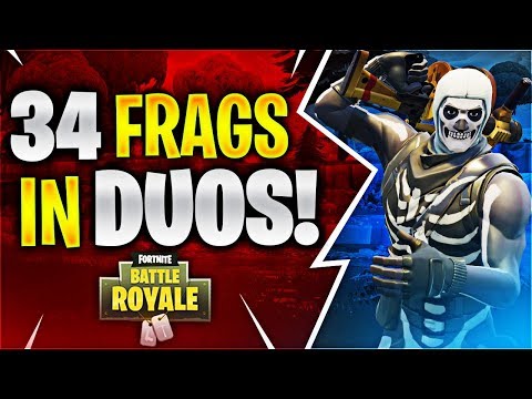 34 FRAGS IN DUOS! Feat. Hysteria (Fortnite Battle Royale)
