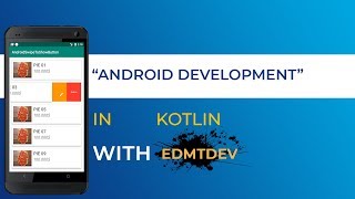 Download the video "Kotlin Android Tutorial - Swipe to show button Recycler View"