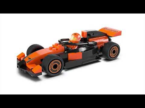 thumbnail video image 2 of Set LEGO City Piloto de F1 con Auto de Carrera McLaren 60442, 2 of 5