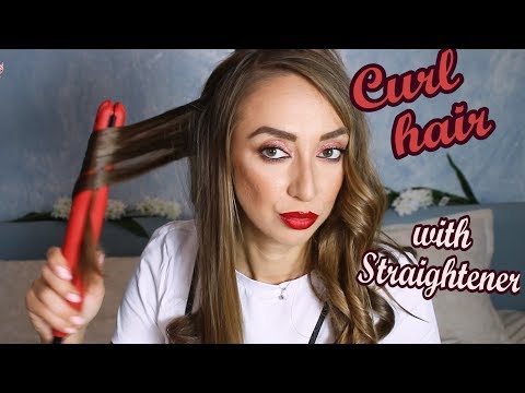 Πώς κάνω μπούκλες με ισιωτική συσκευή μαλλιών;| Χτένισμα για τις γιορτές Polinasbeauty