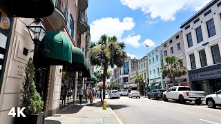 Charleston, South Carolina, Historic Downtown 4K Walk, ASMR Sounds