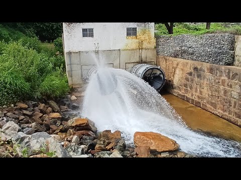 Veja hoje as válvulas dispersoras do açude Boqueirão de piranhas-PB 