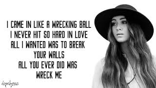 Miley Cyrus - Wrecking Ball (Cover by Jasmine Thompson)(Lyrics)