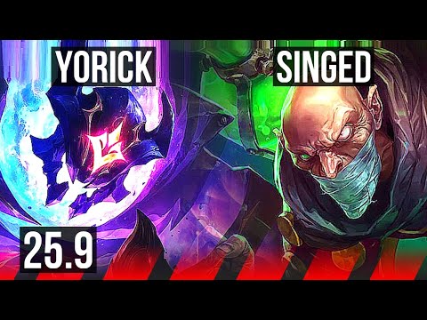 YORICK vs SINGED (TOP) | 6/1/6 | EUW Master | 25.9