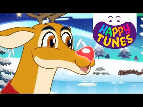 Rudolph The Red Nosed Reindeer, Kids Songs - Happy Tunes