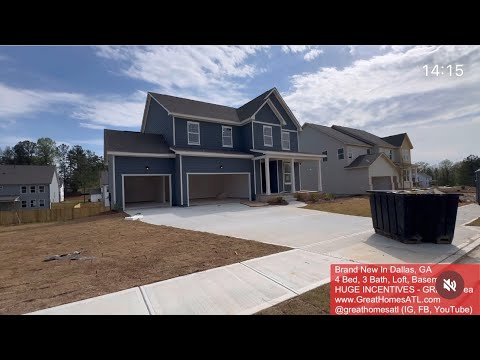 BRAND NEW BASEMENT HOME, Dallas, GA, High-end Finishes, Close In May 2024 and get BIG INCENTIVES
