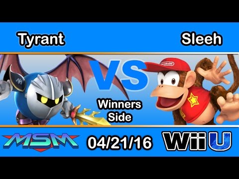 MSM 42: NME | Tyrant (Metaknight) Vs. Sleeh (Diddy Kong) Winners Side - Smash Wii U