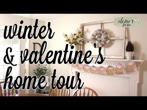 WINTER & VALENTINE'S HOME TOUR | JANUARY 2018 | SIMPLE & RUSTIC SHABBY CHIC