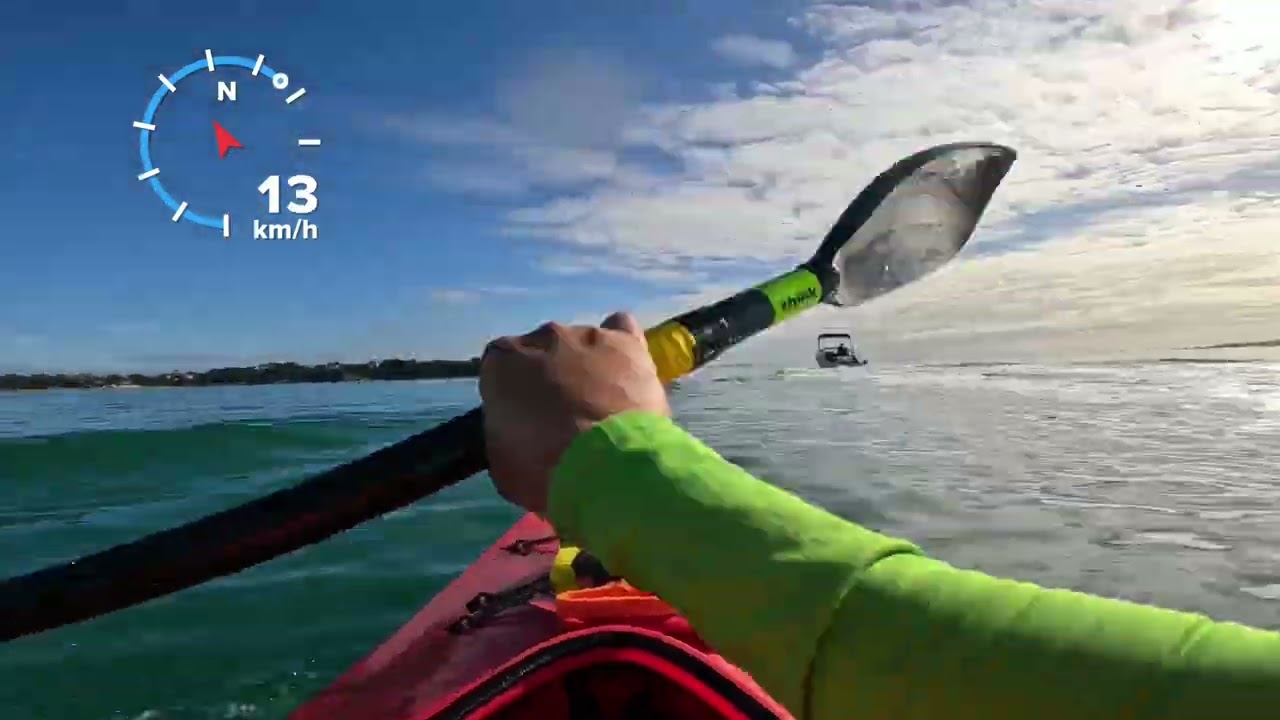 Chasing boat wakes ! Challenge Breeze sea kayak