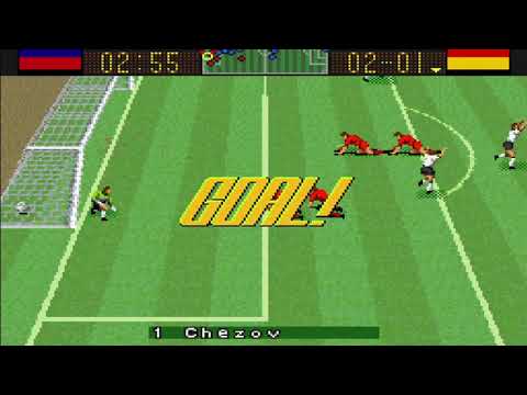 Germany vs Russia - goalkeeper blunder - Capcom's soccer shootout - SNES