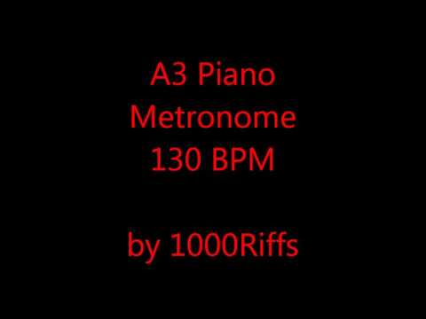 A3 Piano Metronome 130 BPM - Beats Per Minute