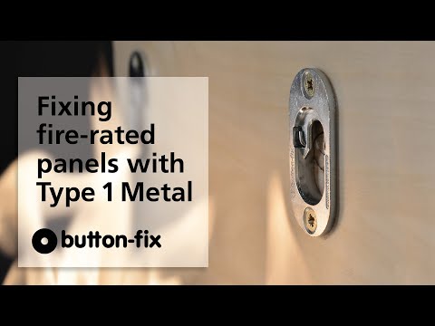 Button Fix Type 1 Metal Fix Bracket Fixing with Stainless Steel Retaining Spring for Fire Retardant Panels, Marine Interiors, Vibration & Shock Tested x4